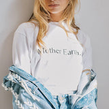 Women's White Organic Cotton T-shirt | Mother Earth | Fanfare