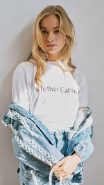 Women's White Organic Cotton T-shirt | Mother Earth | Fanfare