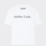 Women's White Organic Cotton T-shirt | Mother Earth | Fanfare