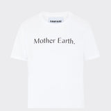 Women's White Organic Cotton T-shirt | Mother Earth | Fanfare