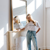 Women's White Organic Cotton T-shirt | Mother Earth | Fanfare