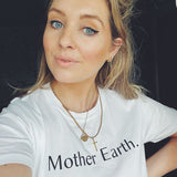 Women's White Organic Cotton T-shirt | Mother Earth | Fanfare