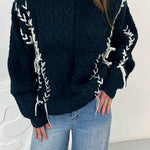 Ona Upcycled Cable Knit Wool Jumper by Fanfare