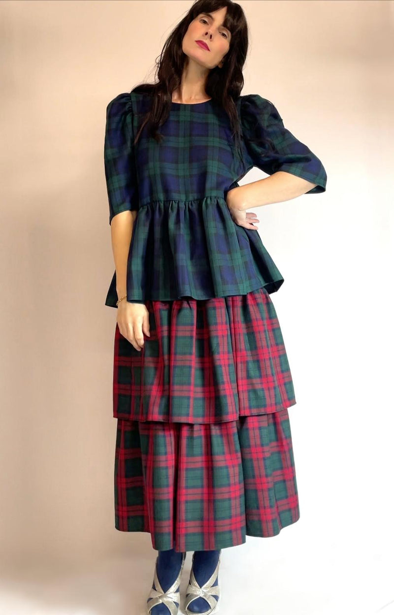 Lottie Tartan Shirt by Minkie Studio