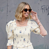 Daisy Floral Midi Dress - Wild Rose