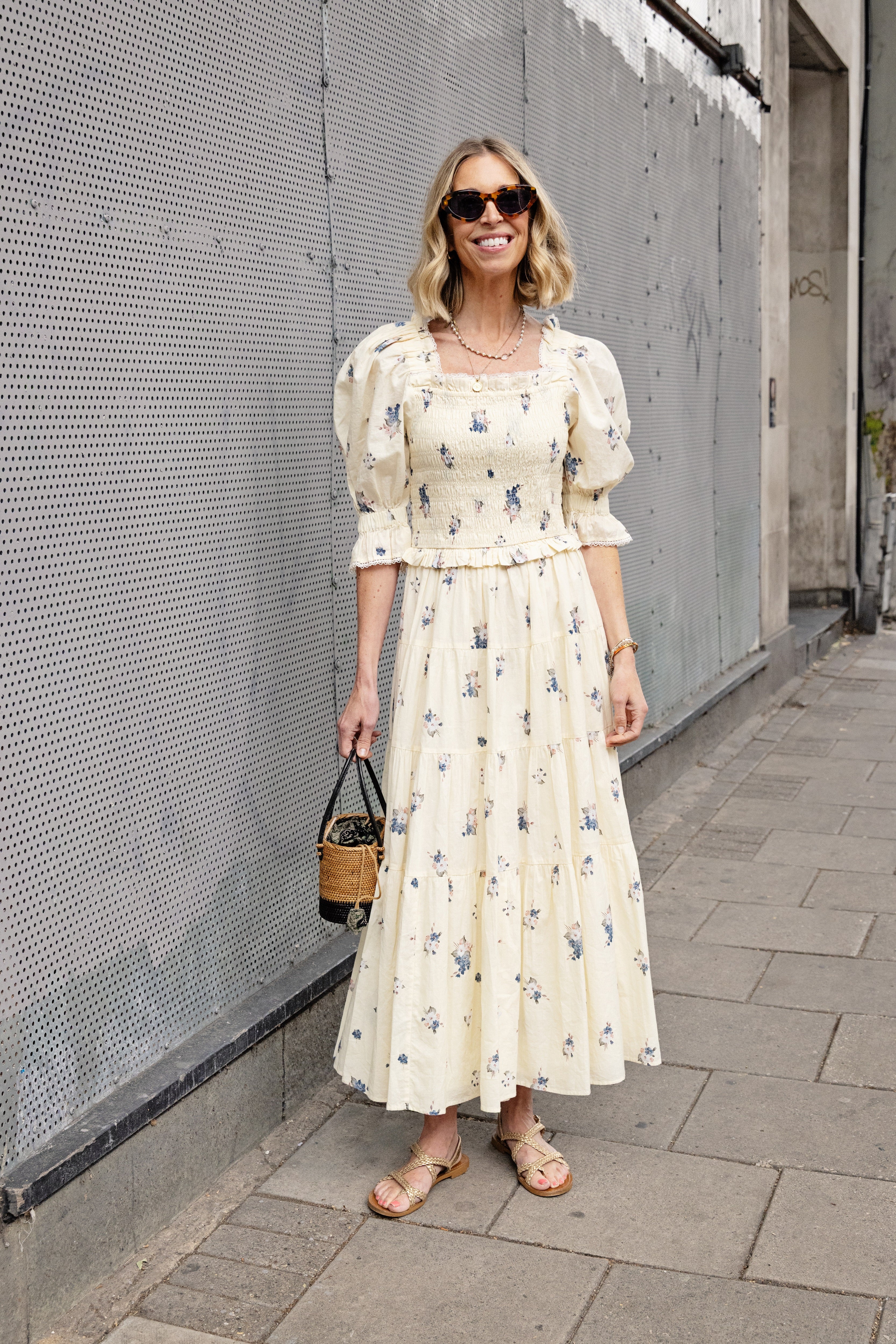 Daisy Floral Midi Dress - Wild Rose by ST. CLAIR