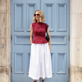 White Cotton Tina Skirt