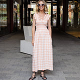 Jolene Dress in Apricot Check