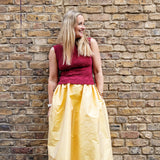 Yellow Silk Tina Skirt