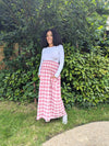 Wren Skirt in Pink Check by Clary and Peg