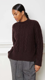 Cable Jumper Burgundy by Albaray