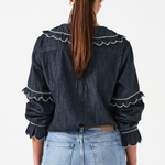 Phoebe Blouse in Indigo Rinse - seventy + mochi