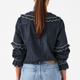Phoebe Blouse in Indigo Rinse - seventy + mochi