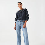 Phoebe Blouse in Indigo Rinse - seventy + mochi