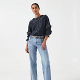 Phoebe Blouse in Indigo Rinse - seventy + mochi