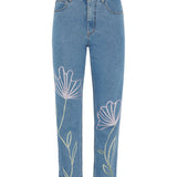 Primrose High Waisted Organic Mom Fit Patterned Jeans