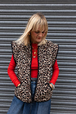 Pandora Leopard Print Two-In-One Cotton Quilted Jacket by Raf and Grace