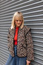 Pandora Leopard Print Two-In-One Cotton Quilted Jacket by Raf and Grace