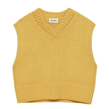 Raye V-Neck Knitted Vest in Yellow
