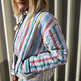 Zoe Summer Striped Cotton Quilted Jacket