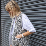 Felicity Floral Print Cotton Quilted Gilet by Raf and Grace