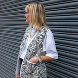 Felicity Floral Print Cotton Quilted Gilet by Raf and Grace