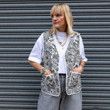 Felicity Floral Print Cotton Quilted Gilet by Raf and Grace