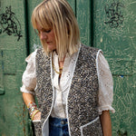 Felicity Mini Leopard Print Cotton Quilted Gilet