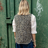 Felicity Mini Leopard Print Cotton Quilted Gilet