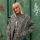 Claudia Mini Leopard Print Cotton Quilted Jacket