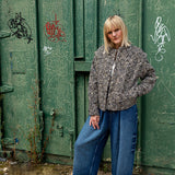 Claudia Mini Leopard Print Cotton Quilted Jacket