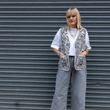 Felicity Floral Print Cotton Quilted Gilet by Raf and Grace
