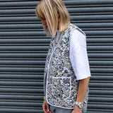 Felicity Floral Print Cotton Quilted Gilet by Raf and Grace
