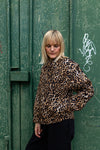 Claudia Leopard Print Cotton Quilted Jacket