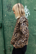 Claudia Leopard Print Cotton Quilted Jacket