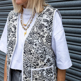 Felicity Floral Print Cotton Quilted Gilet