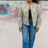 Cici Printed Cotton Quilted Jacket