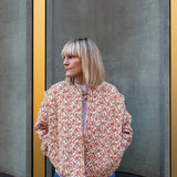 Claudia Vintage Floral Print Cotton Quilted Jacket
