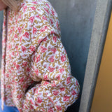 Claudia Vintage Floral Print Cotton Quilted Jacket