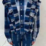 Frill Check Shirt