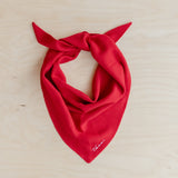 Merino Triangle Scarf in Red