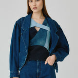 Rudy Dark Wash Denim Jacket by Fanfare