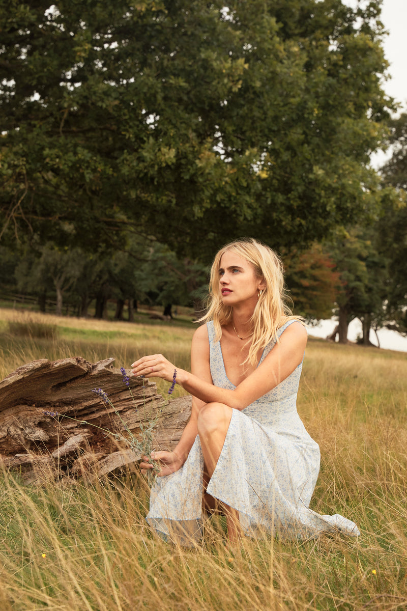 Ottilie Dress in Lucky Blue by ST. CLAIR