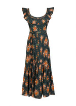 Theodora Dress in Indigo Bouquet by ST. CLAIR