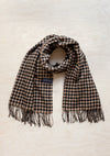 Lambswool Blanket Scarf In Camel Houndstooth by TBCo.