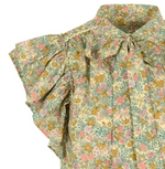 Mia Frill Blouse in Meadow Print by House of Disgrace