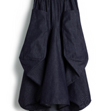 Safia Denim Midi Skirt in Denim Chambray