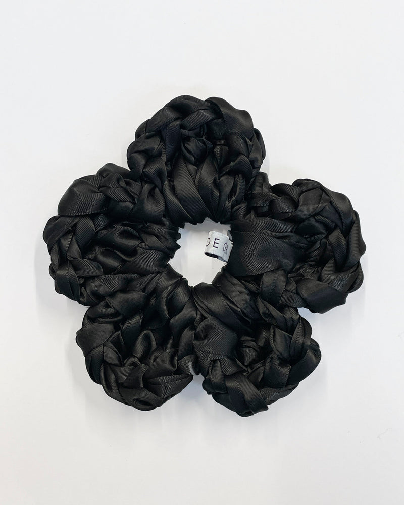 Flower Scrunchie in Black by Isla de Gar