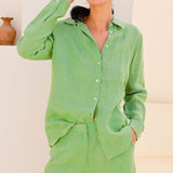 high wiasted linen shorts – alternate view