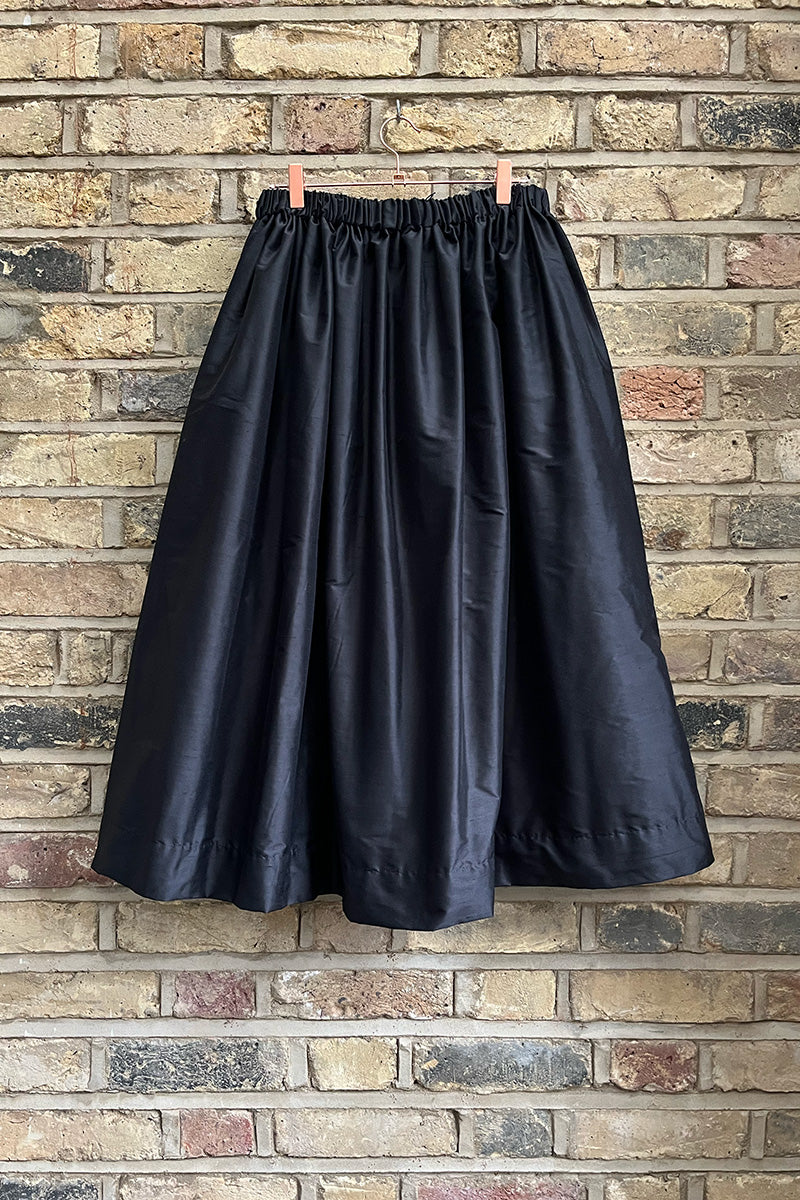 Tina Skirt in Black Silk by Elwin